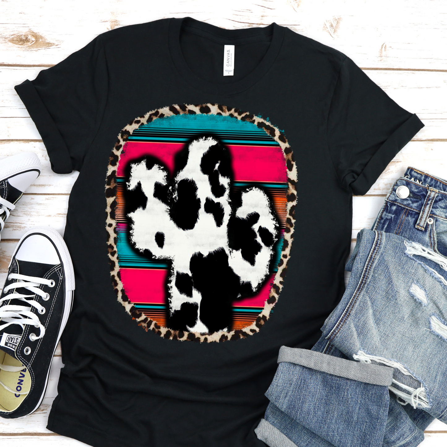 Cow Cactus Graphic Tee