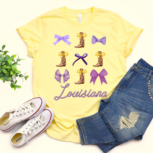 Louisiana Cowgirl Bows Graphic Tee