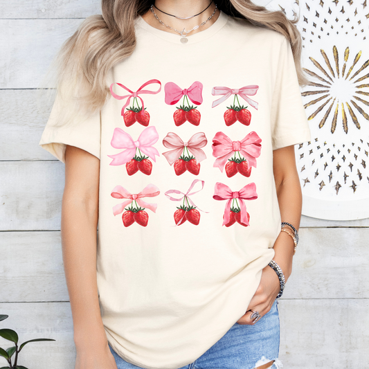 Strawberry Bows Graphic Tee