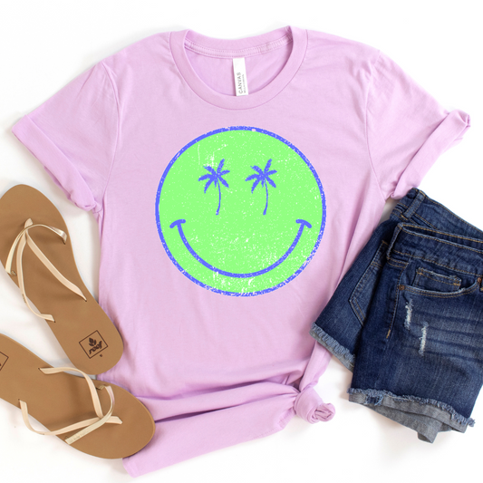 Neon Green Palm Smiley