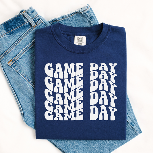Game Day Navy Comfort Colors Graphic Tee