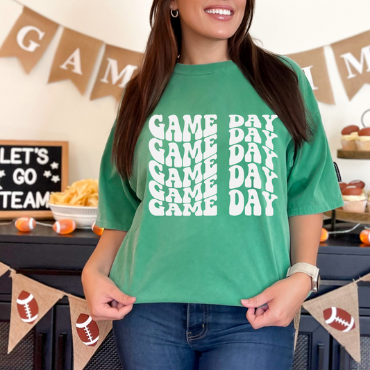 Game Day Green Comfort Colors Graphic Tee