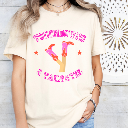 Touchdowns & Tailgates Comfort Colors Graphic Tee