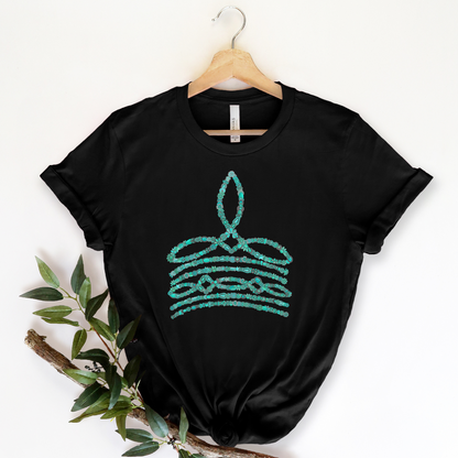 Turquoise Boot Stitch Graphic Tee