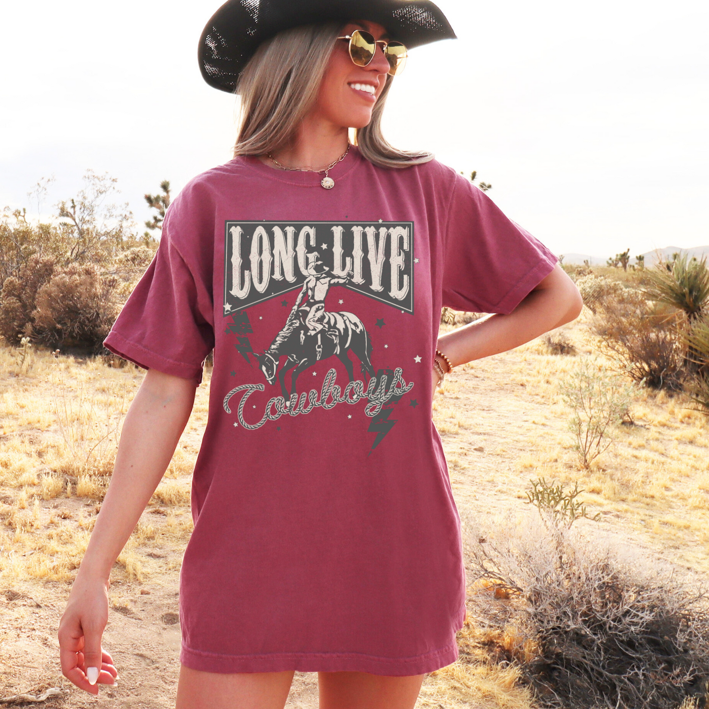 Long Live Cowboys CC Brick Graphic Tee