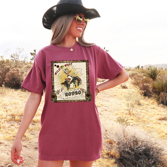 Wild West Rodeo Retro CC Brick Graphic Tee