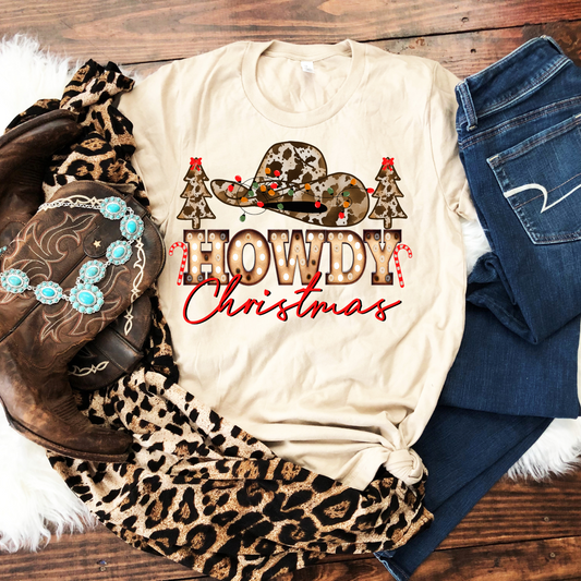 HOWDY Marquee Christmas Graphic Tee