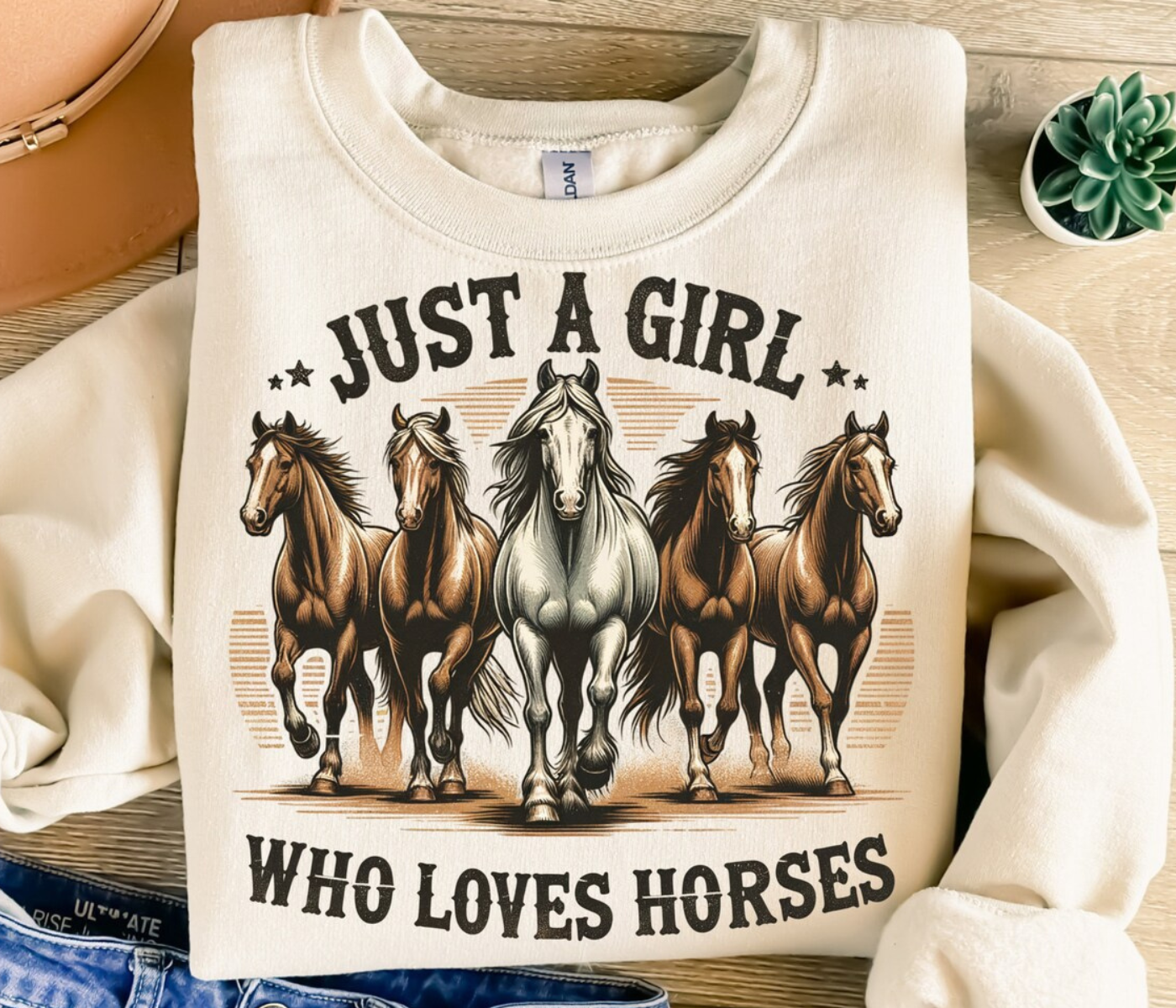 Girl Who Loves Horses Sweatshirt