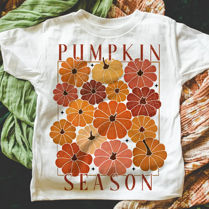 Pumpkin Season Flowers Ivory CC Graphic