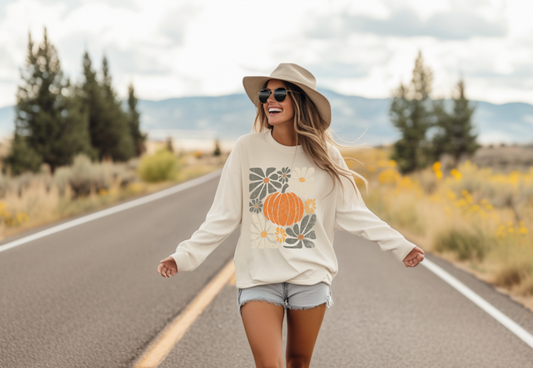 Boho Pumpkin Ivory CC Long Sleeve