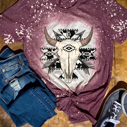 Aztec Bull Bleached Tee