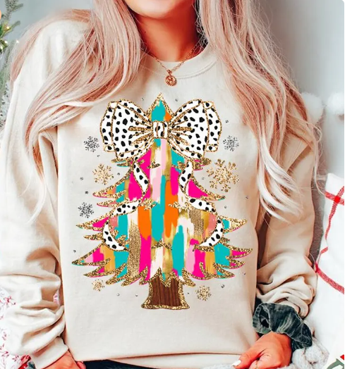 Colorful Christmas Tree Sweatshirt