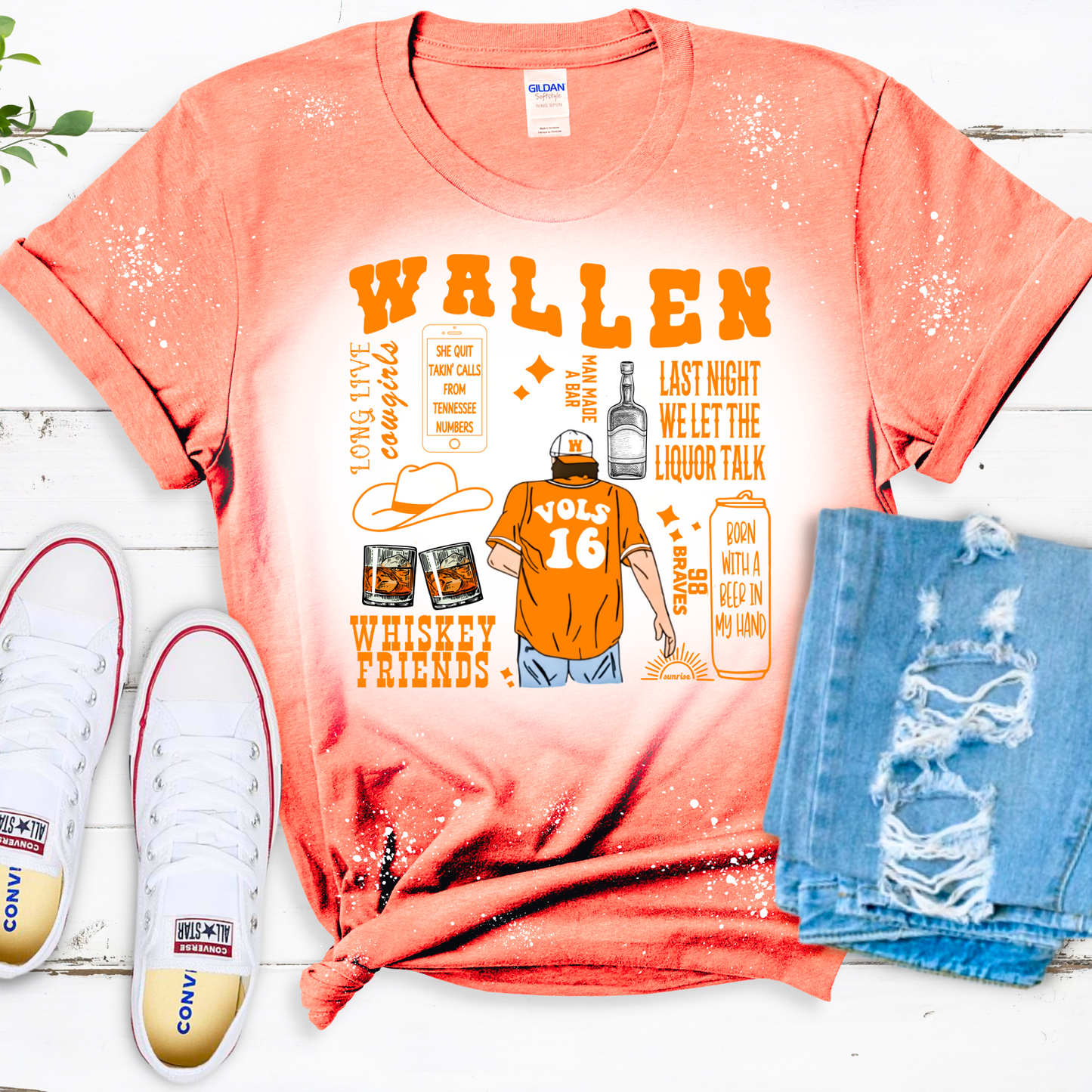 Wallen Tennessee Bleached Tee