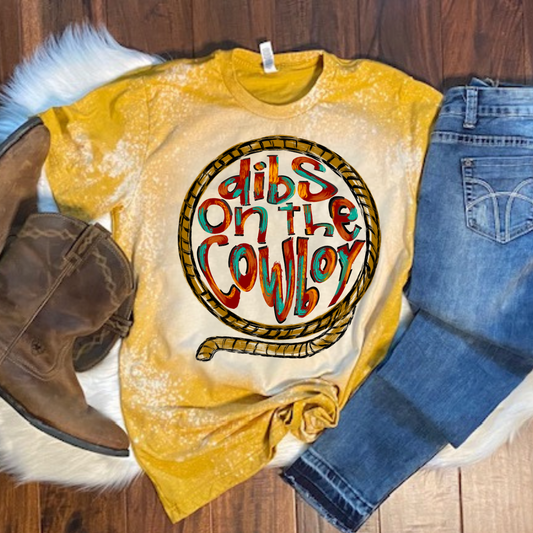 Dibs on the Cowboy Bleached Tee