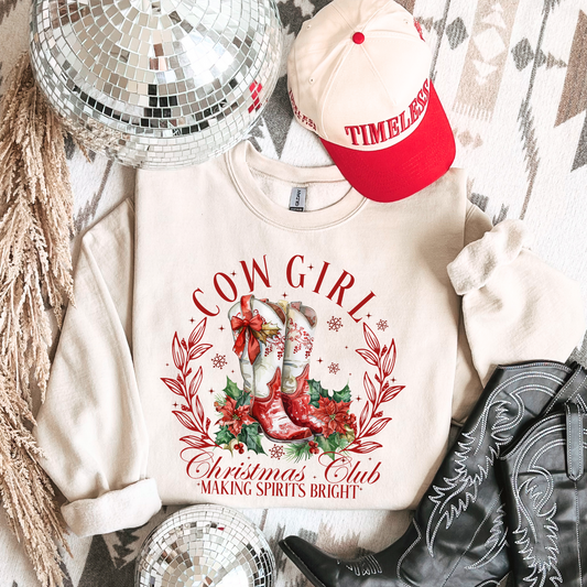 Cowgirl Christmas Social Club Sweatshirt