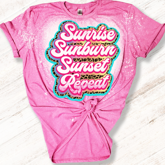 Sunrise Sunburn Repeat Bleached Tee