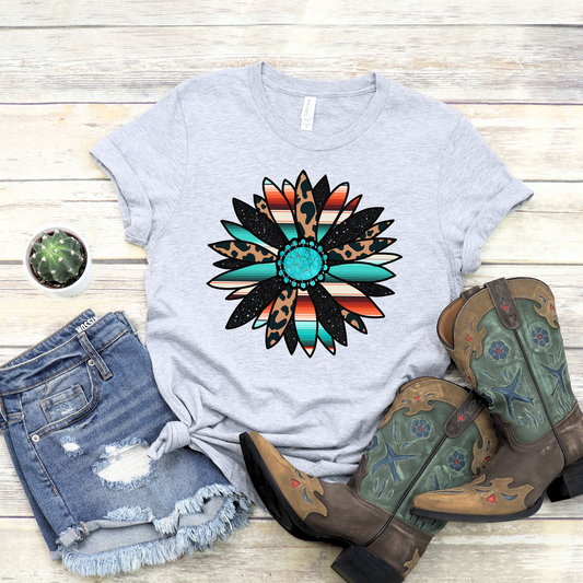 Serape Flower Graphic Tee