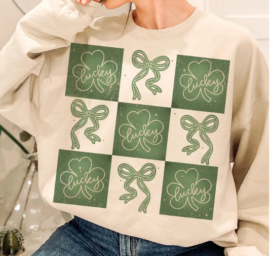 St Patricks Day Lucky Bows Sweatshirt