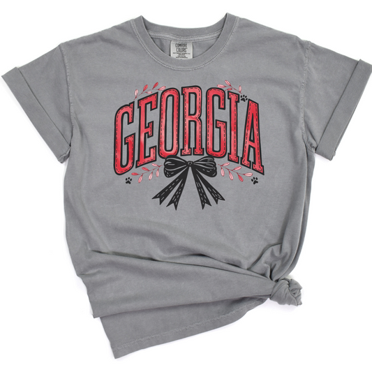 Georgia Dawgs Bow CC Graphic Tee