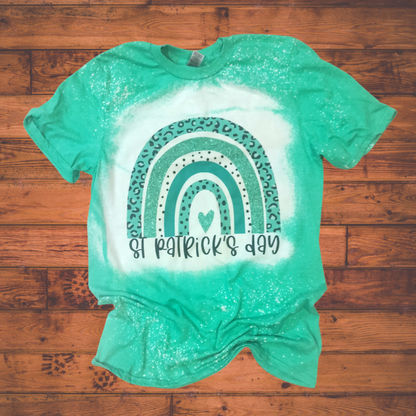 St Patty's Day Boho Rainbow Bleached