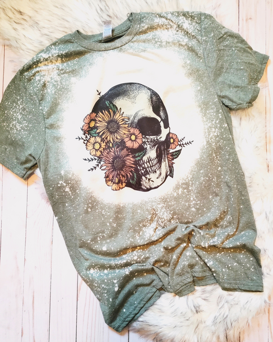 Vintage Skull Bleached Tee